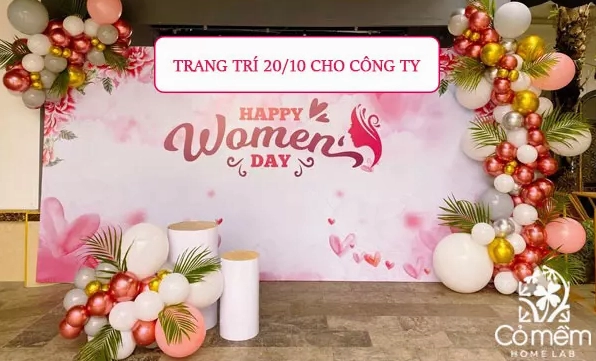 Trang trí 20/10 tại công ty
