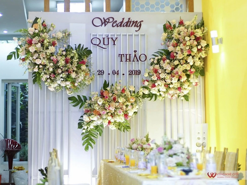Trang trí đám cưới tại nhà theo phong cách thiên nhiên