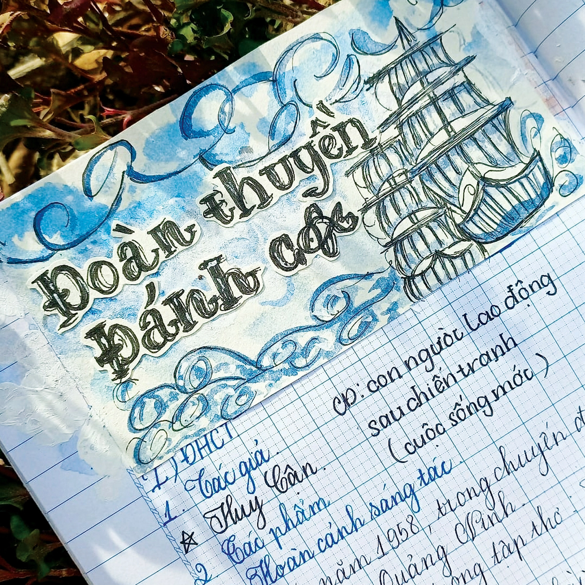 Trang trí bài thơ chữ