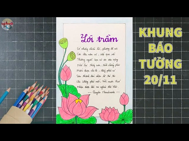 Trang trí bài thơ lục bát
