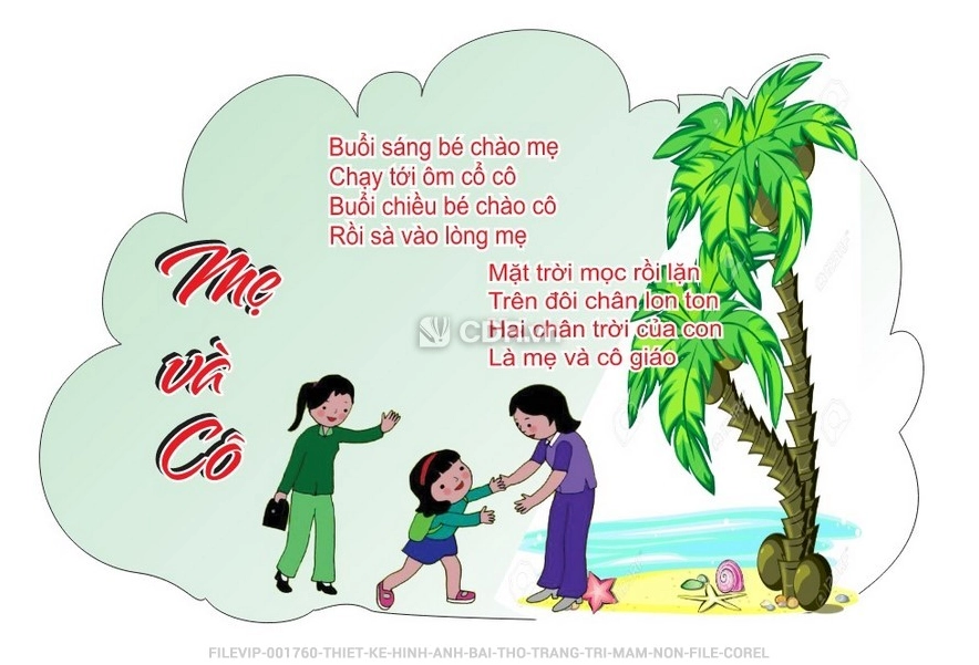 Trang trí bài thơ mầm non