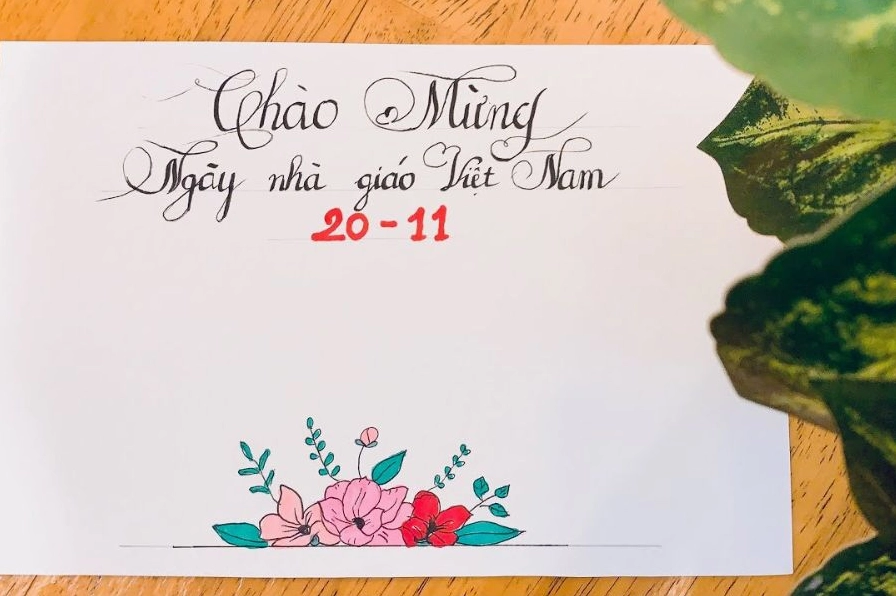 Trang trí bài thơ đơn giản