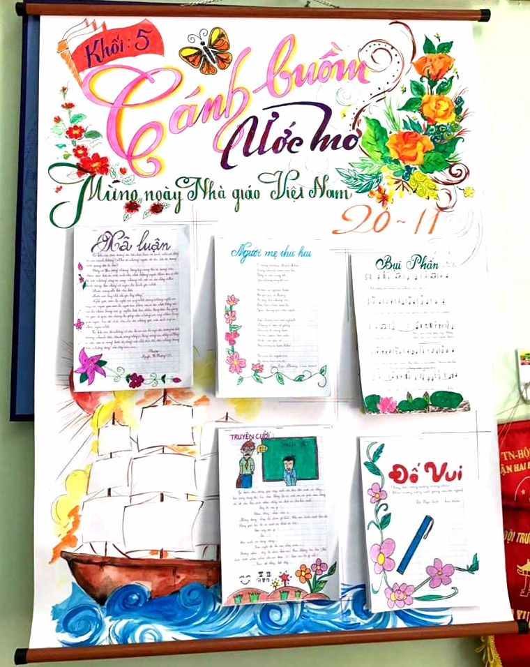Trang trí báo tường cho học sinh