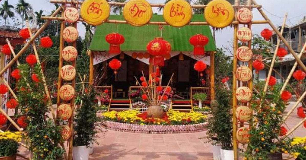 Trang trí cổng nhà đón Tết