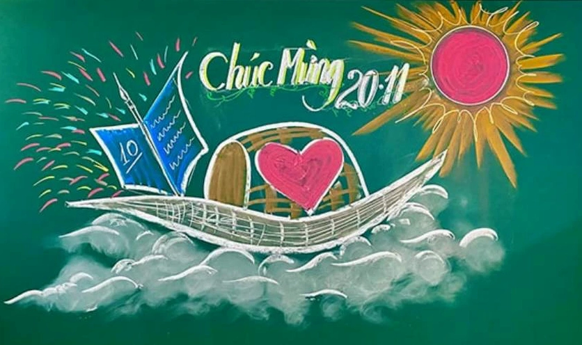Trang trí cổng trường ngày 20/11