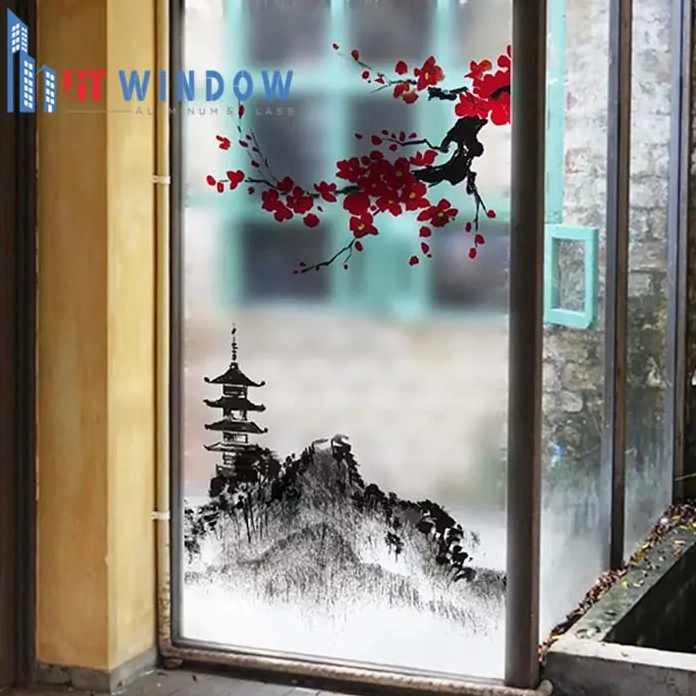 Trang trí cửa kính cường lực cho không gian thêm sống động