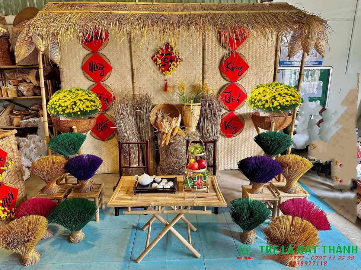 Trang trí gian hàng Tết đẹp