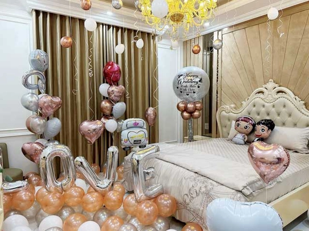 Trang trí giường cưới