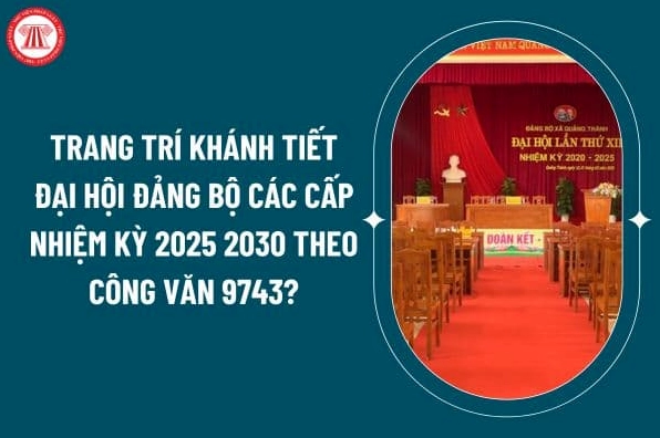 Trang trí khánh tiết đại hội Đảng bộ