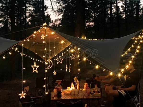 Trang trí lều trại bằng đèn LED