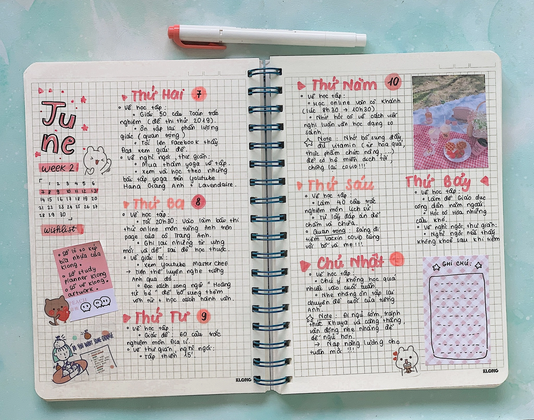 Trang trí nhật ký handmade độc đáo