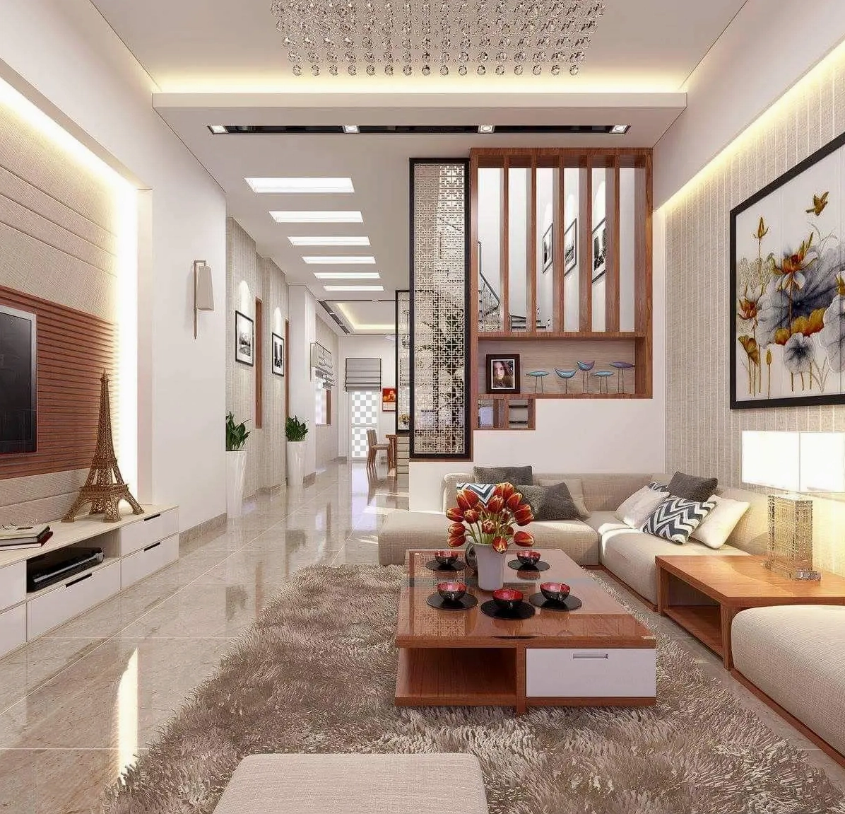 Trang trí phòng khách đơn giản đẹp