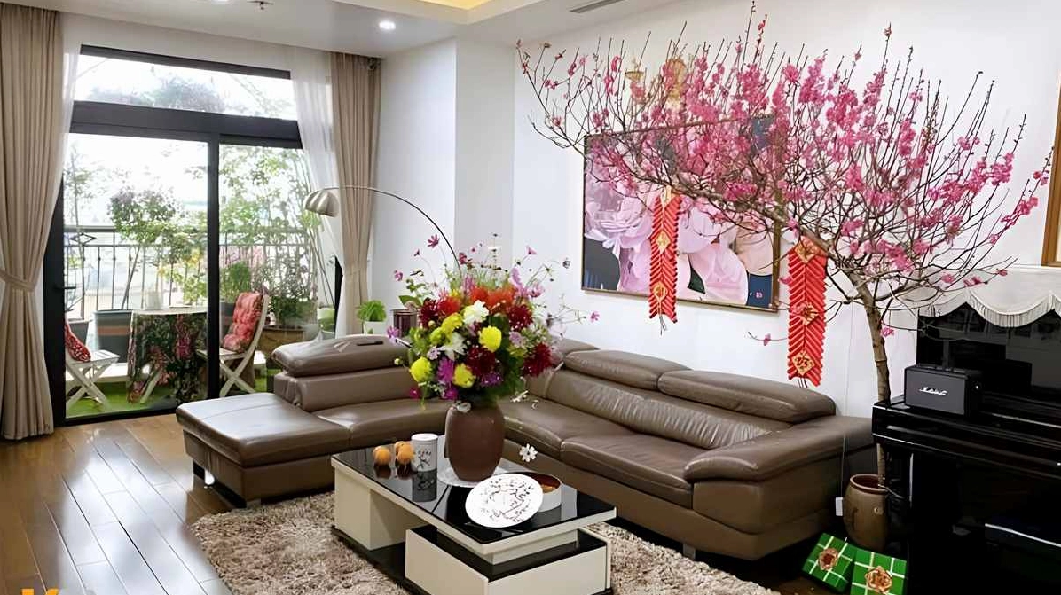 Trang trí phòng khách Tết đẹp