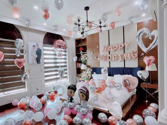 Trang trí phòng tân hôn ấn tượng