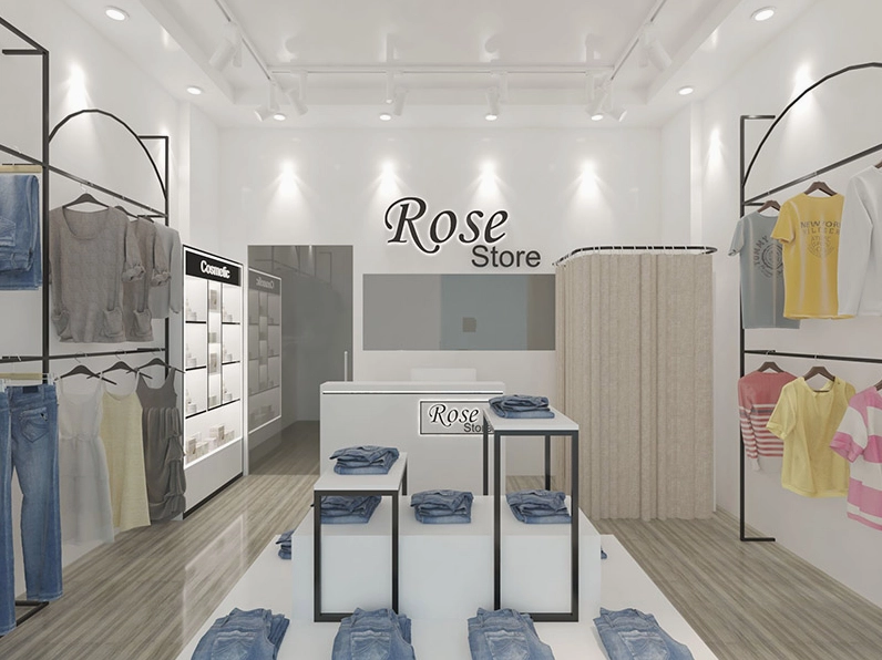 Trang trí shop quần áo đơn giản và hiệu quả