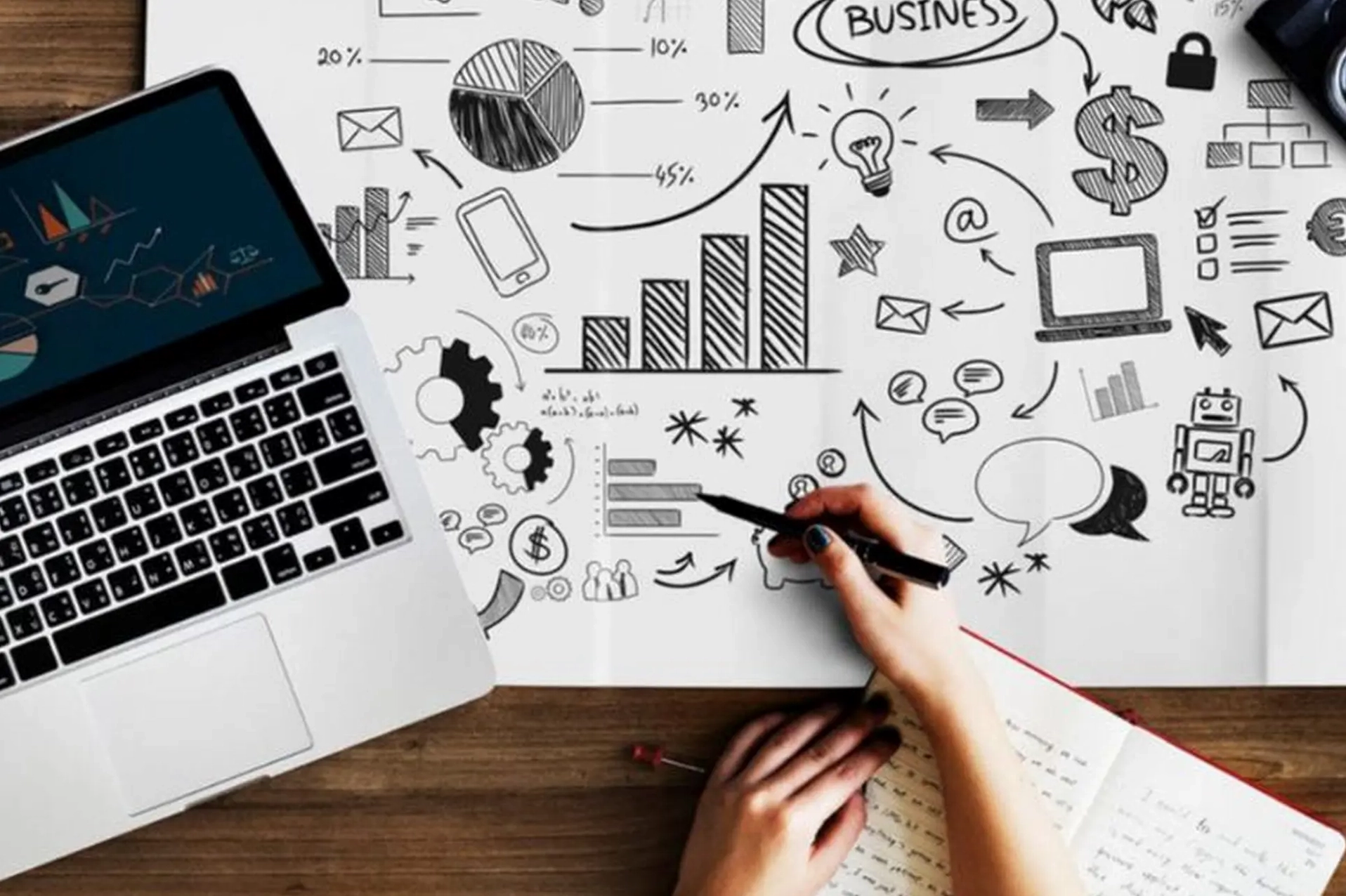 Trang trí sơ đồ tư duy theo phong cách tối giản