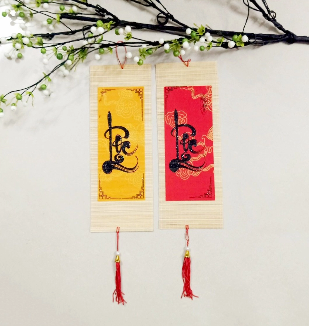 Trang trí thư pháp chủ đề Tết