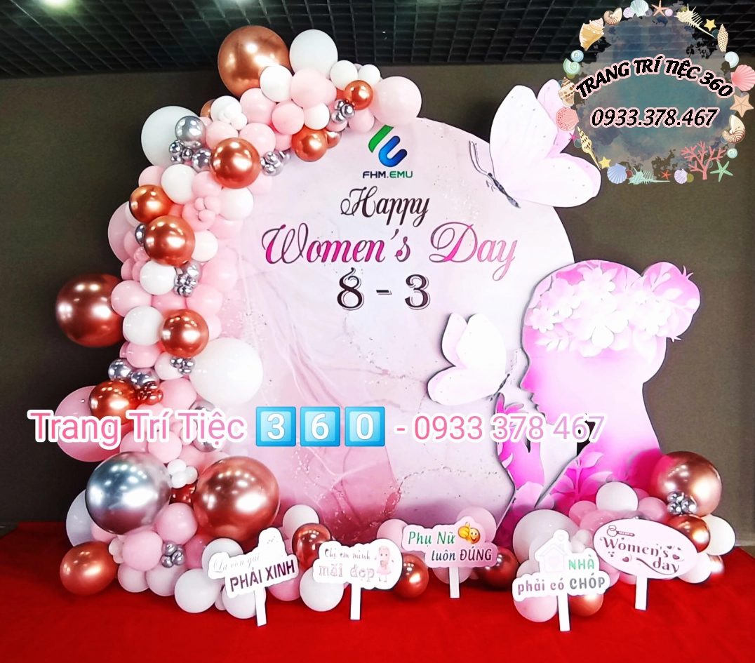 Trang trí tiệc 8/3 đẹp mắt