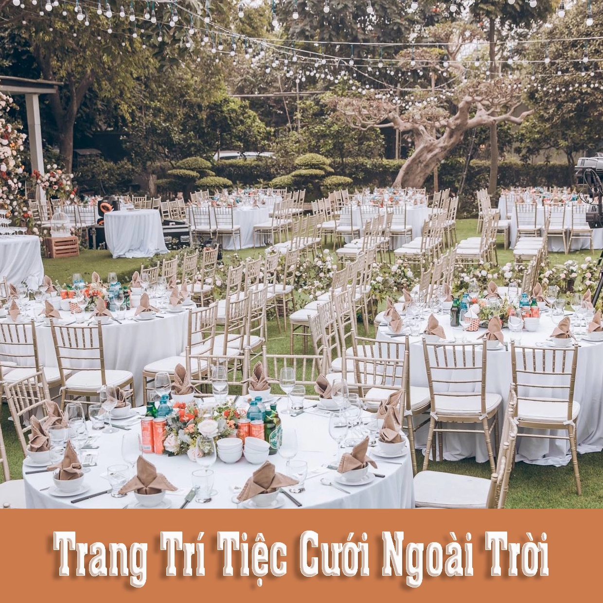 Trang trí tiệc cưới ngoài trời