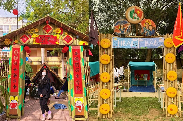 Trang trí trại theo phong cách Tết truyền thống