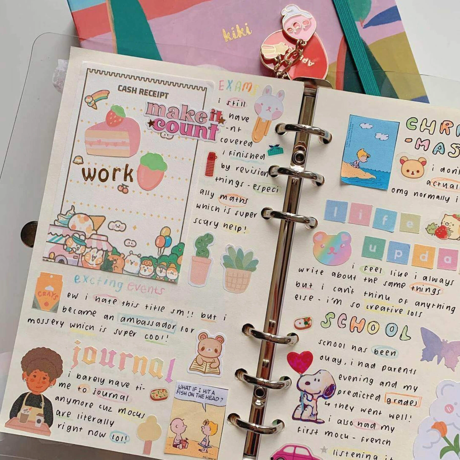 Trang trí vở với sticker dễ thương theo chủ đề