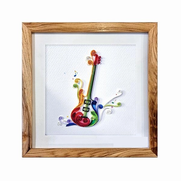 Tranh decor guitar