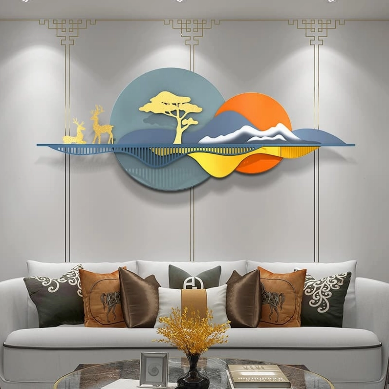 Tranh sắt decor treo tường trang trí phòng khách