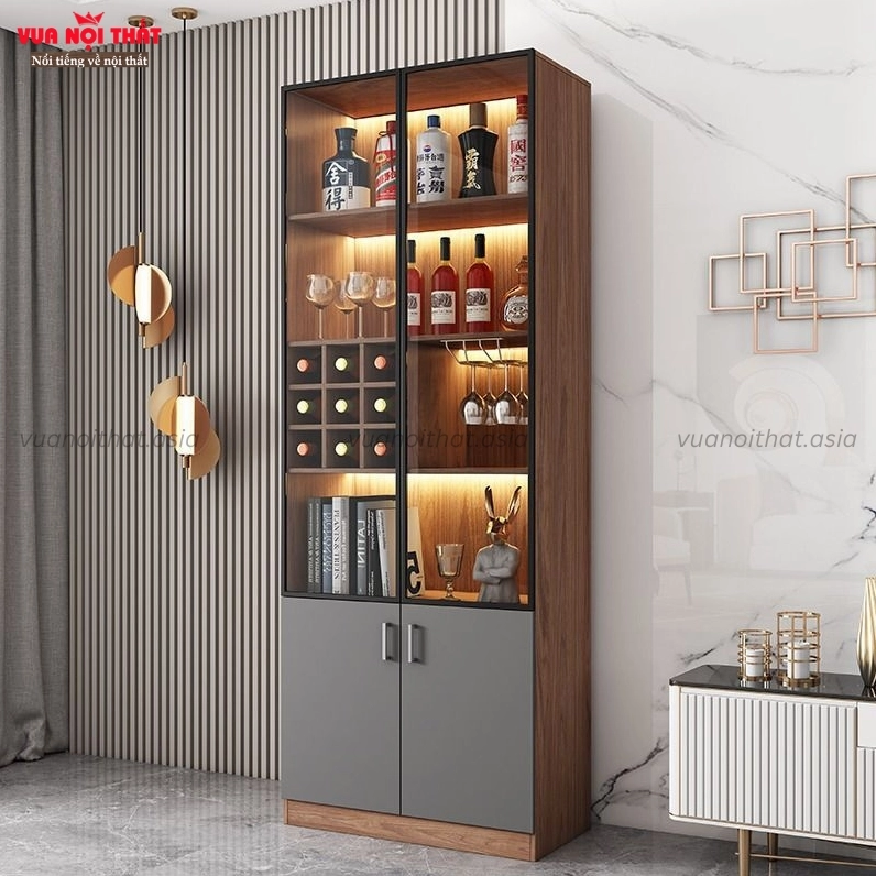 Tủ rượu phong thủy cho phòng khách