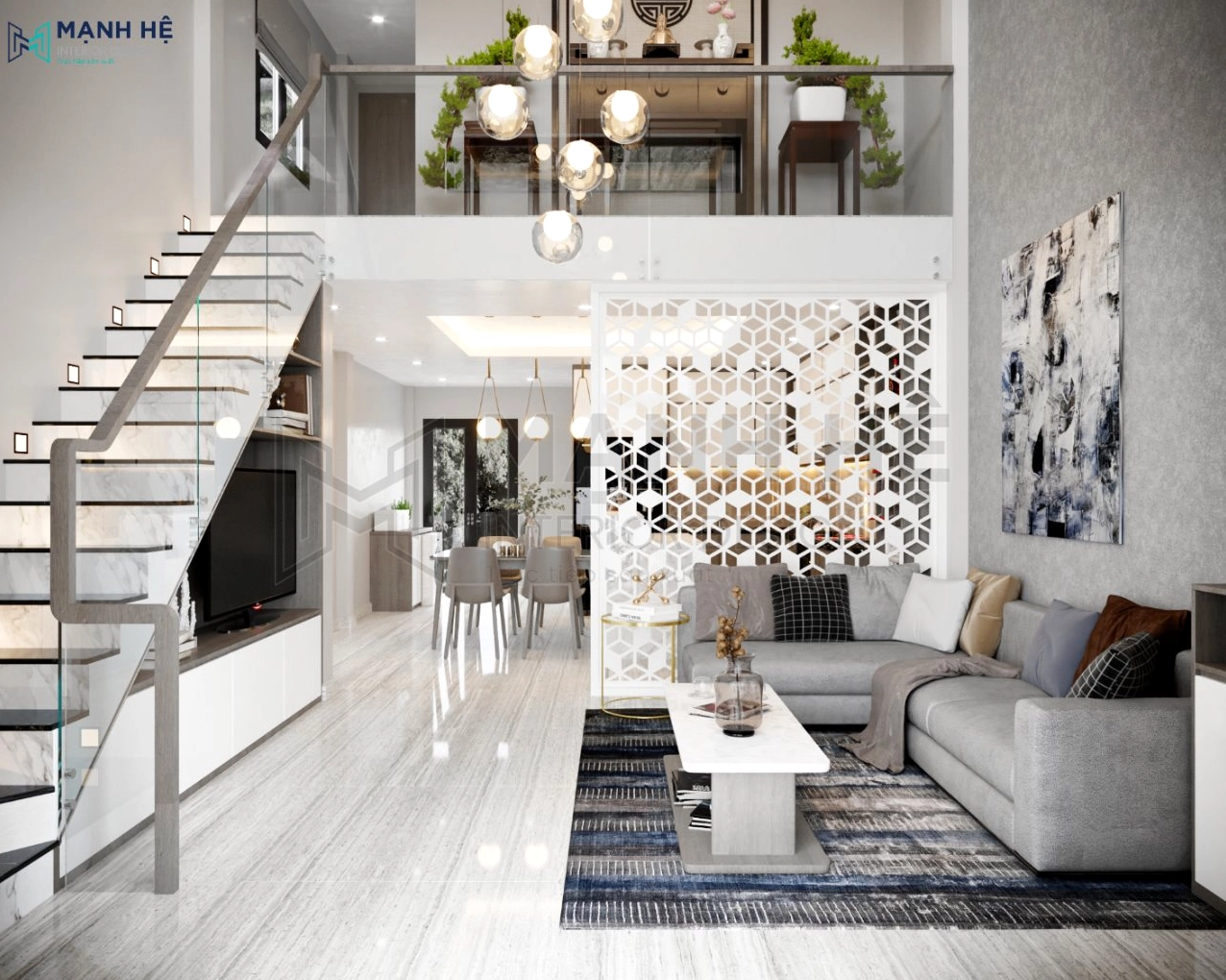 Vách CNC trang trí nội thất sang trọng