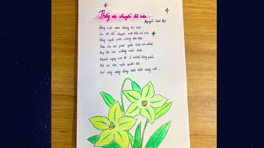 Vẽ báo tường hoa ly