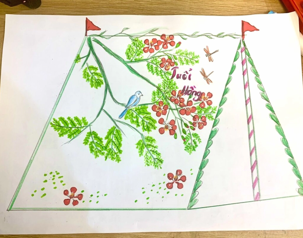 Vẽ trang trí lều trại