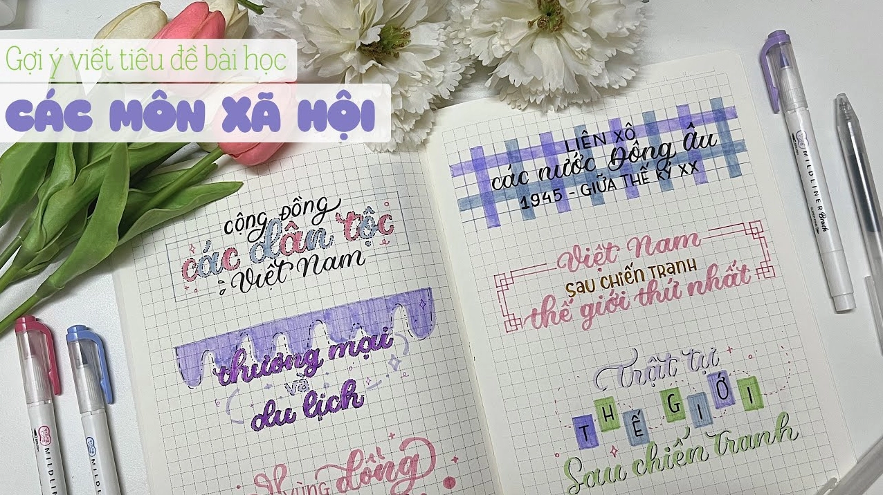 Ví dụ trang trí tựa đề hấp dẫn