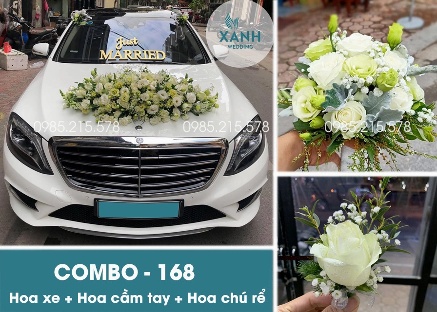 Xe hoa trang trí phong cách lãng mạn