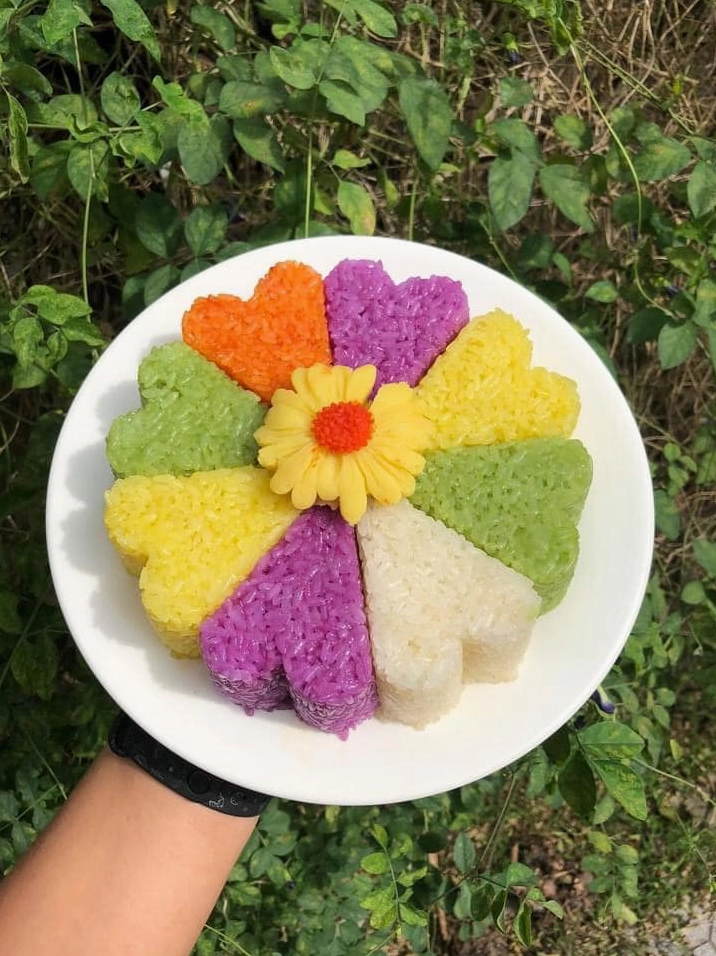 Xôi ngũ sắc nghệ thuật