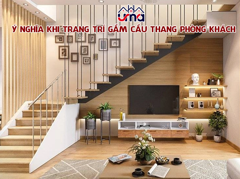 Ý nghĩa khi trang trí gầm cầu thang phòng khách