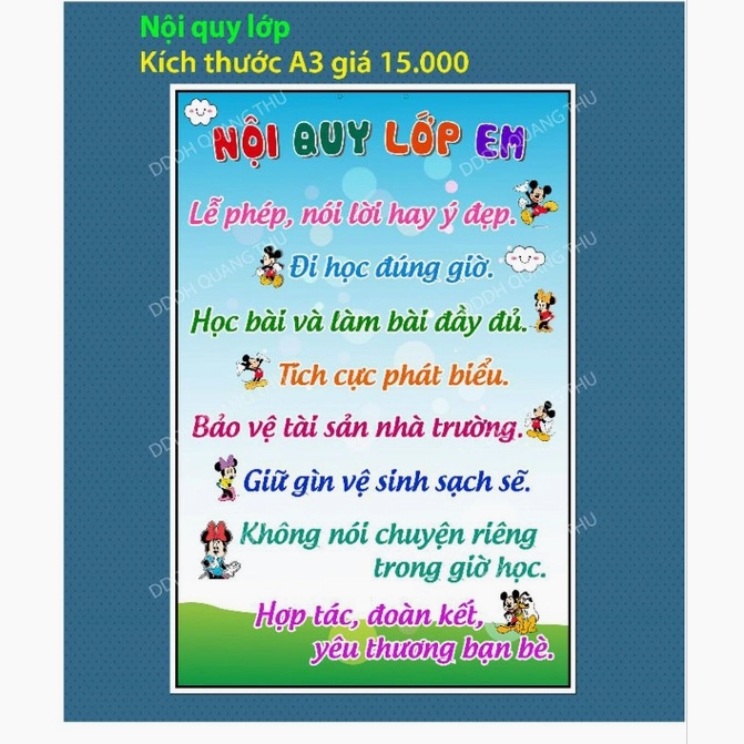 Ý tưởng trang trí nội quy lớp học