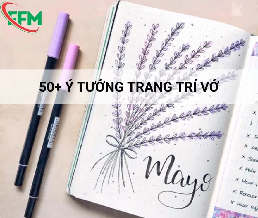 Ý tưởng trang trí vở học với chủ đề thiên nhiên